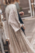 Embellished Open Front Midi Length Sequin Duster