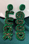 Embellished Rice Bead Good Luck Dangle Earrings