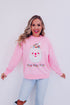 Embellished Santa Graphic Chenille Patch Pullover Sweatshirt