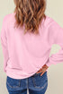 Embellished Santa Graphic Chenille Patch Pullover Sweatshirt