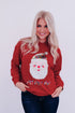 Embellished Santa Graphic Chenille Patch Pullover Sweatshirt