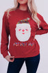 Embellished Santa Graphic Chenille Patch Pullover Sweatshirt
