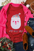 Embellished Santa Graphic Chenille Patch Pullover Sweatshirt