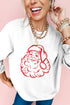 Embellished Santa Graphic Crew Neck Pullover Sweatshirt
