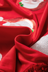 Embellished Santa Patch Sequin Sleeve Holiday Pullover Sweatshirt