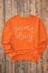 Embellished Script Graphic Crew Neck Pullover Sweatshirt