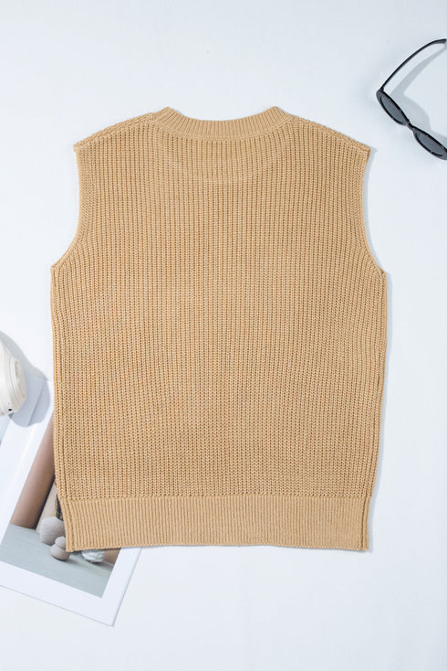 Embellished Western Horse Graphic Sleeveless Knit Top