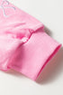 Embroidered Bow Detail Puff Sleeve Pullover Short Set