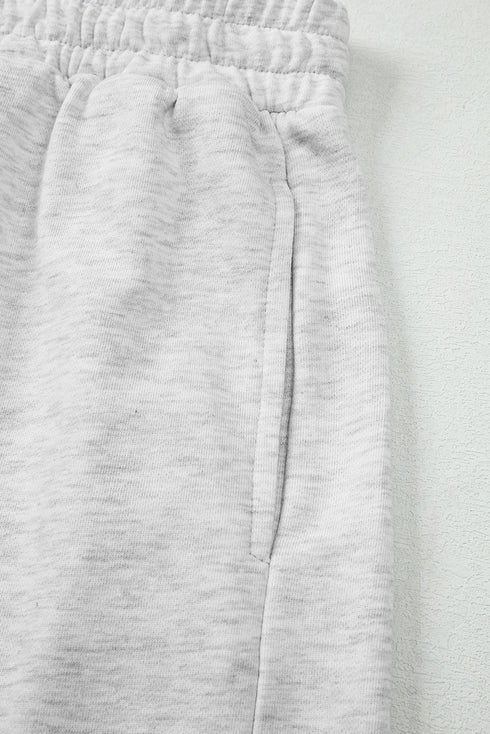 Embroidered Bow Detail Puff Sleeve Pullover Short Set