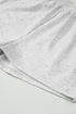 Embroidered Bow Detail Puff Sleeve Pullover Short Set