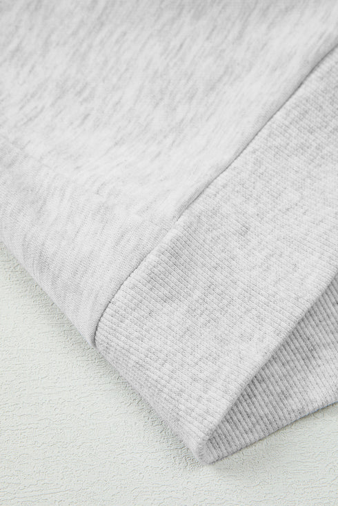 Embroidered Bow Detail Puff Sleeve Pullover Short Set