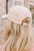 Embroidered Bow Motif Cotton Adjustable Baseball Cap