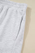 Embroidered Bow Puff Sleeve Shorts Plus Size Loungewear