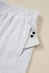 Embroidered Bow Puff Sleeve Shorts Plus Size Loungewear