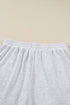 Embroidered Bow Puff Sleeve Shorts Plus Size Loungewear