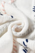 Embroidered Cable Knit Puff Sleeve Sweater Top