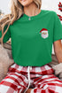 Embroidered Character Graphic Short Sleeve Crew Neck Tee