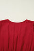 Embroidered Cinched Waist Tiered Long Sleeve Maxi Dress