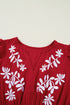 Embroidered Cinched Waist Tiered Long Sleeve Maxi Dress