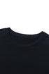 Embroidered Floral Sleeve Relaxed Crew Neck Tee