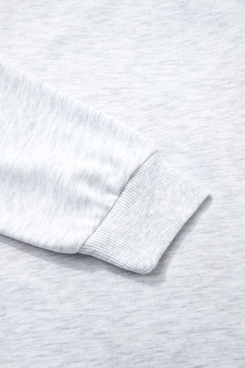 Embroidered Football Bow Back Long Sleeve Game Day Sweatshirt