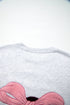 Embroidered Football Bow Back Long Sleeve Game Day Sweatshirt
