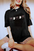 Embroidered Ghost Bow Graphic Crew Neck Tee