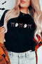 Embroidered Ghost Bow Graphic Crew Neck Tee