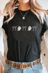 Embroidered Ghost Bow Graphic Crew Neck Tee
