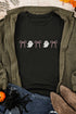 Embroidered Ghost Bow Graphic Crew Neck Tee