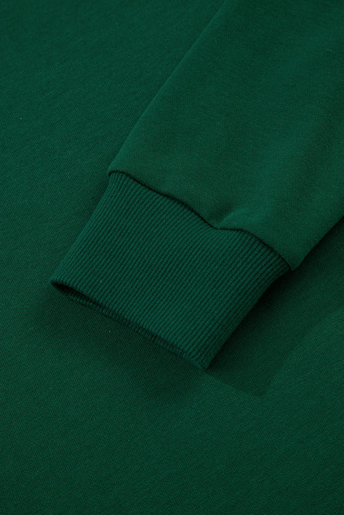 Embroidered HO HO HO Santa Hat Crewneck Sweatshirt