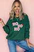 Embroidered HO HO HO Santa Hat Crewneck Sweatshirt