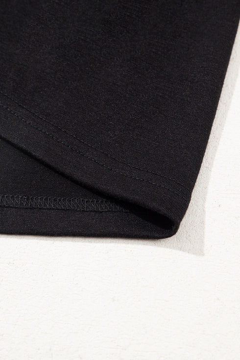 Embroidered Hollow Out Short Sleeve Round Neck Stretch Top