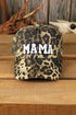 Embroidered Mama Leopard Pattern Curved Brim Baseball Cap