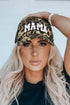 Embroidered Mama Leopard Pattern Curved Brim Baseball Cap