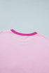 Embroidered Patchwork Applique Bow Detail Relaxed Tee