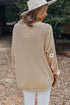 Embroidered Script And Floral Long Sleeve Knit Sweater