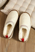 Embroidered Sherpa Plush Thick Sole Bootie Slippers