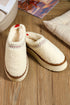 Embroidered Sherpa Plush Thick Sole Bootie Slippers