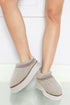 Embroidered Sherpa Plush Thick Sole Bootie Slippers