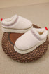 Embroidered Sherpa Plush Thick Sole Bootie Slippers