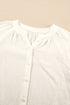 Embroidered Sleeve Crinkle Gauze Button Down Shirt