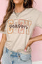 Embroidered Slogan Short Sleeve Typography Graphic Tee