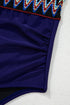 Embroidered Trim Wrap Tie High Waisted Plus Size Swimwear
