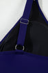 Embroidered Trim Wrap Tie High Waisted Plus Size Swimwear