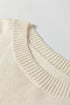 Embroidered Tropical Leaf Sleeve Knit Pullover Sweater