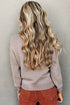 Embroidered Tropical Leaf Sleeve Knit Pullover Sweater
