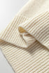 Embroidered Tropical Leaf Sleeve Knit Pullover Sweater