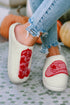 Embroidered Western Graphic Plush Sherpa House Slippers