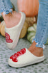 Embroidered Western Graphic Plush Sherpa House Slippers